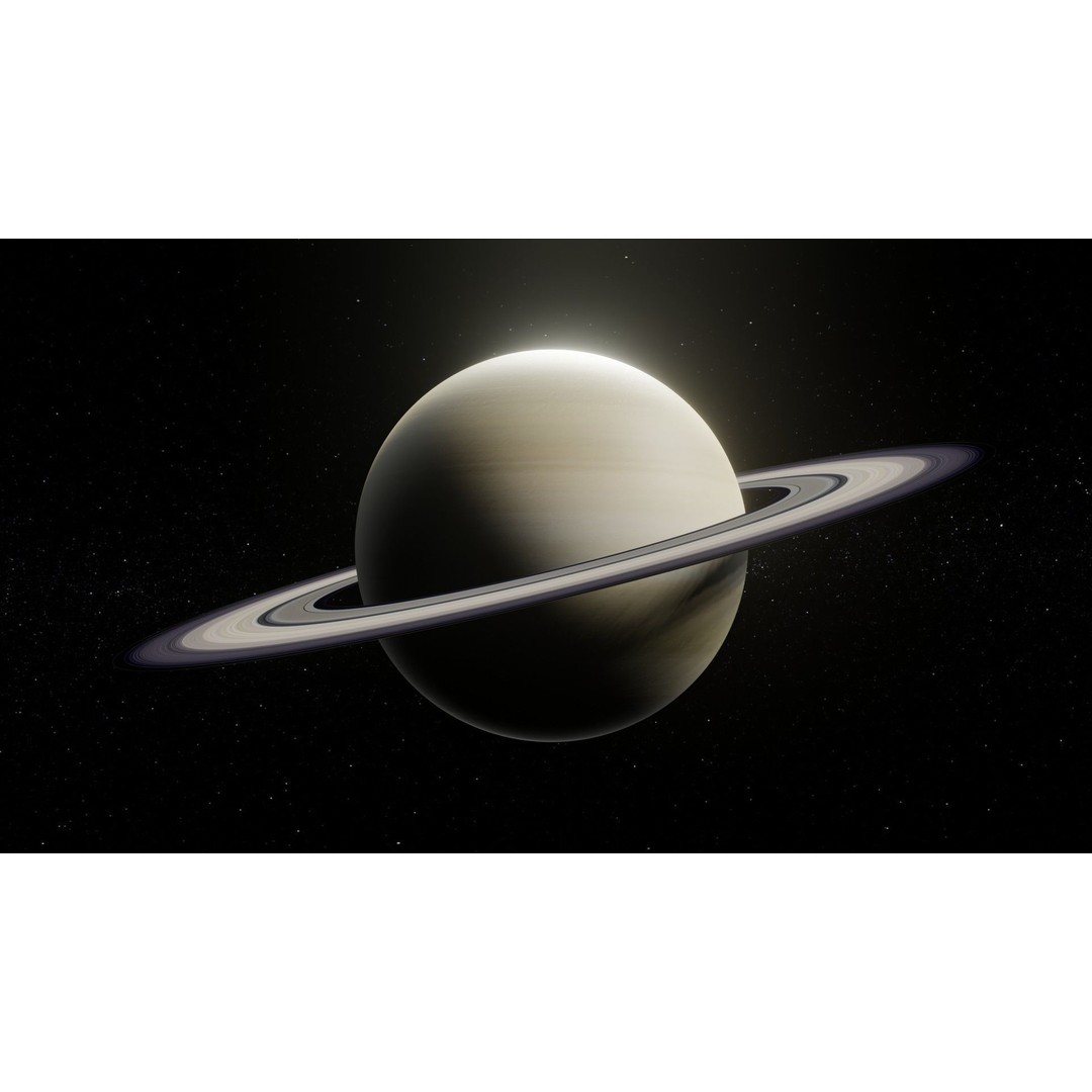 Photorealistic Saturn 3D Model – Low Poly PBR Asset, FBX & OBJ - View 8