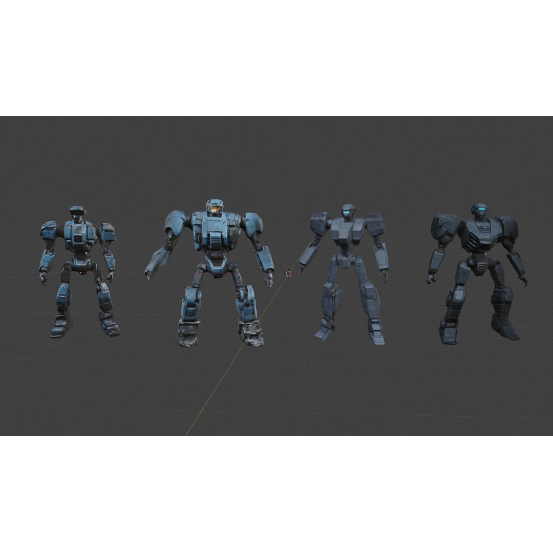 Robot 3D Model – Kitbash Mechs and Derelicts for Sci-Fi Use - View 13