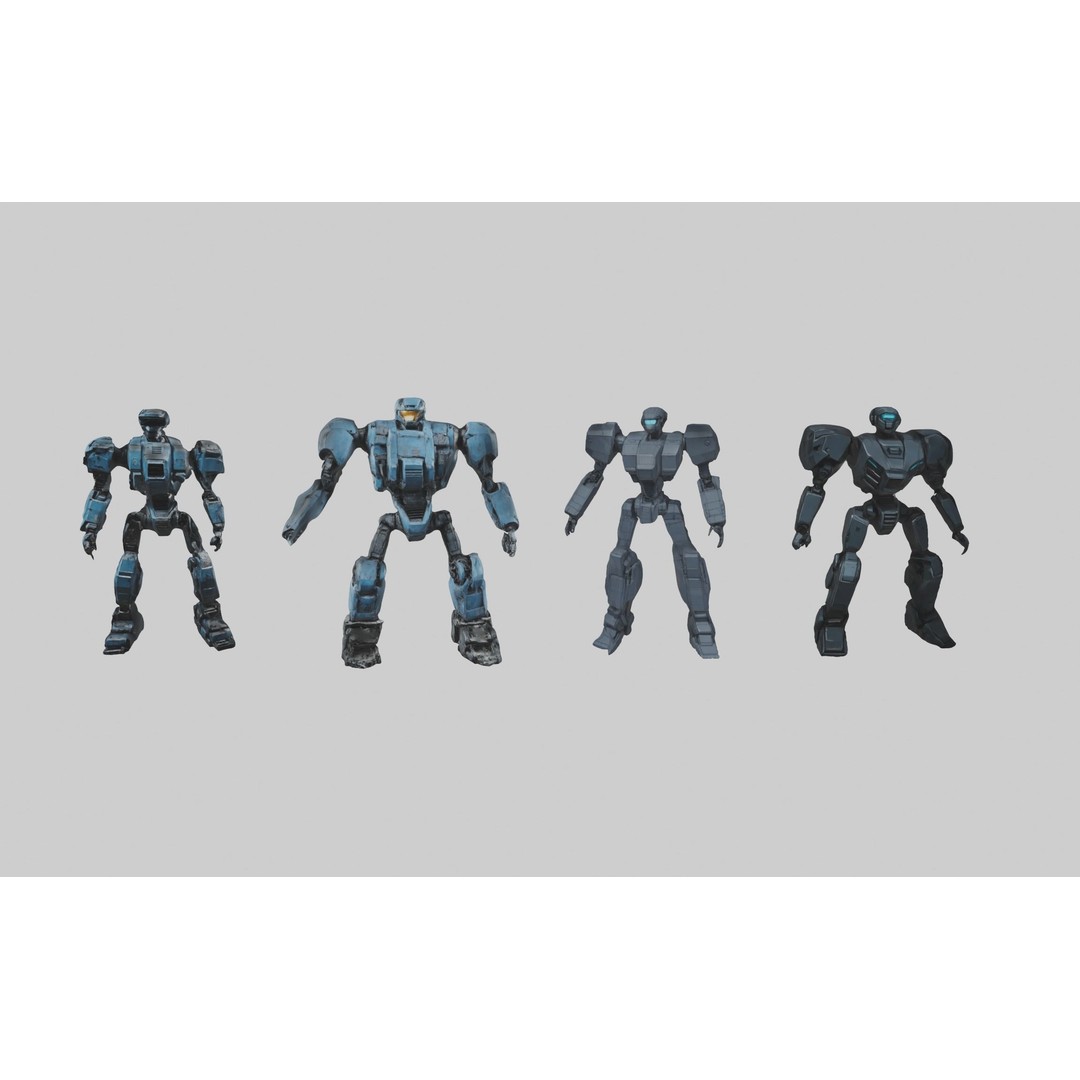 Robot 3D Model – Kitbash Mechs and Derelicts for Sci-Fi Use - View 18