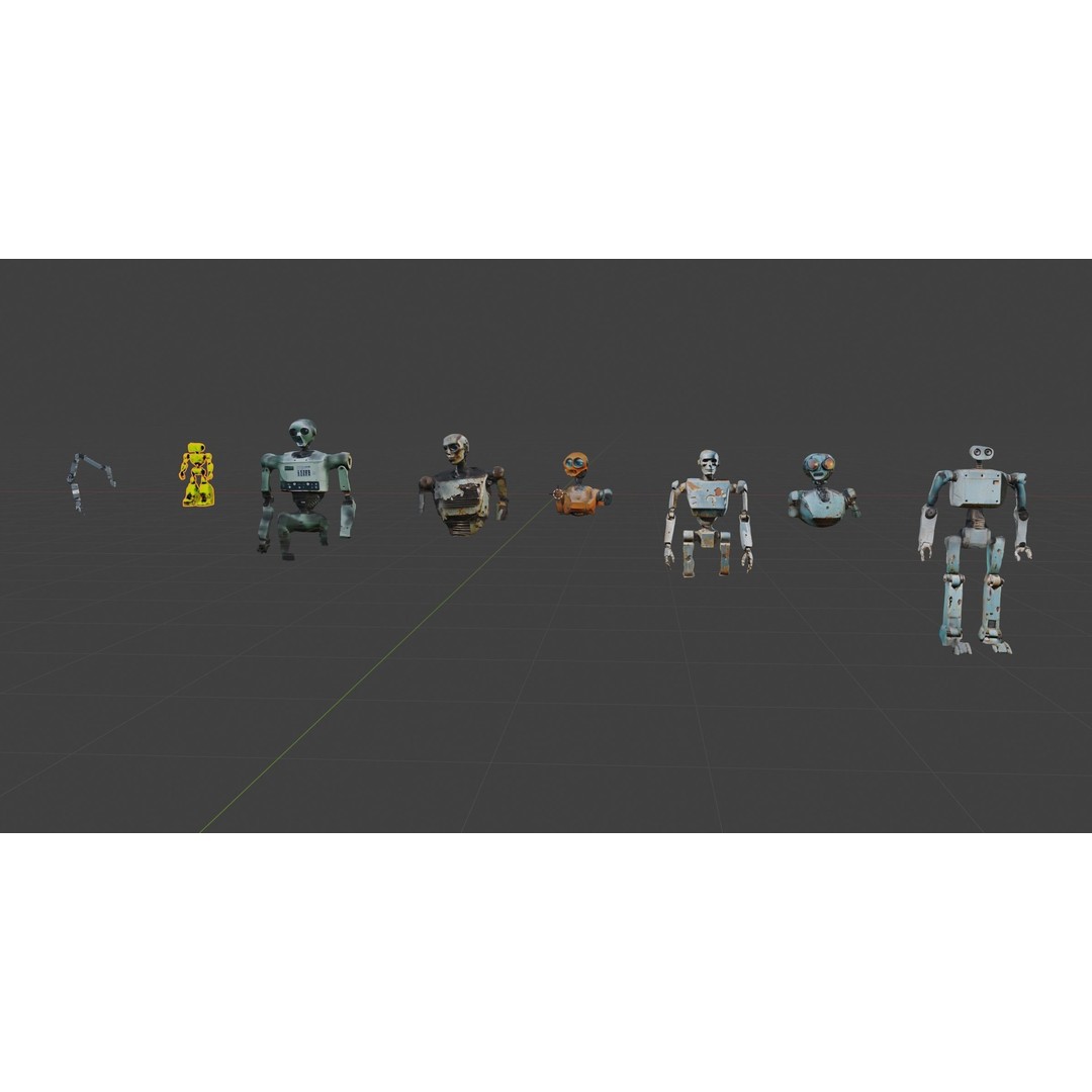 Robot 3D Model – Kitbash Mechs and Derelicts for Sci-Fi Use - View 19