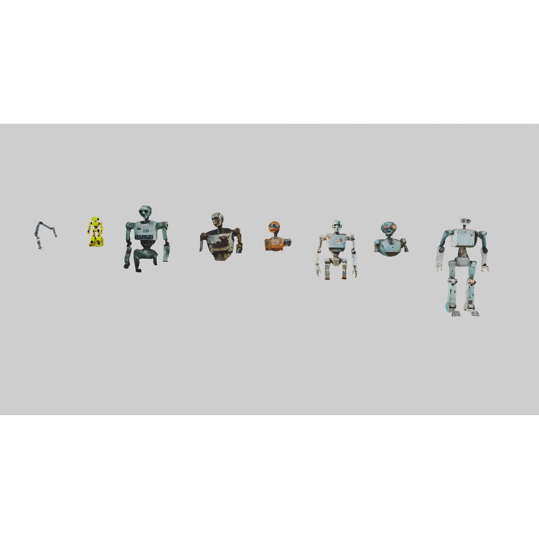 Robot 3D Model – Kitbash Mechs and Derelicts for Sci-Fi Use - View 20