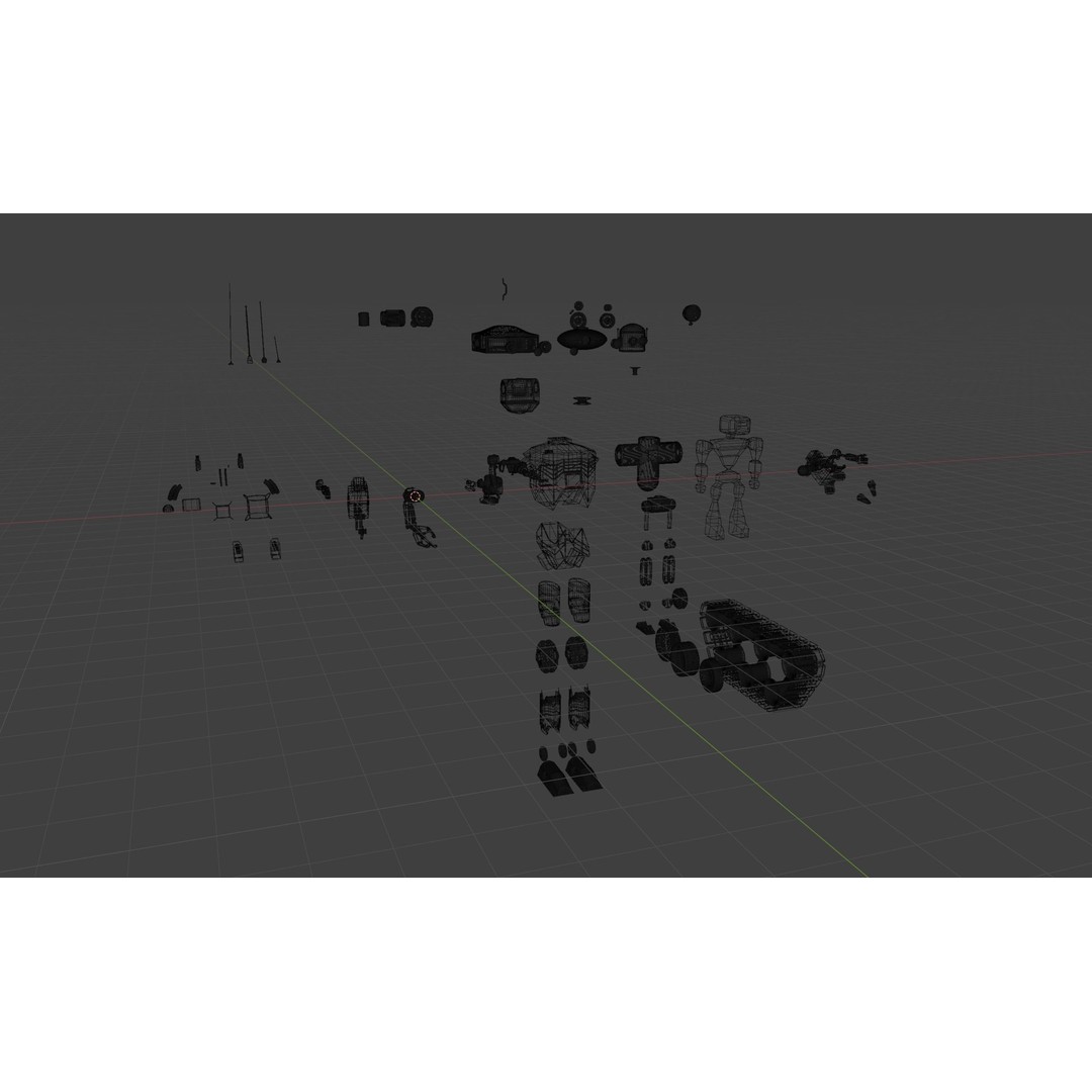 Robot 3D Model – Kitbash Mechs and Derelicts for Sci-Fi Use - View 4