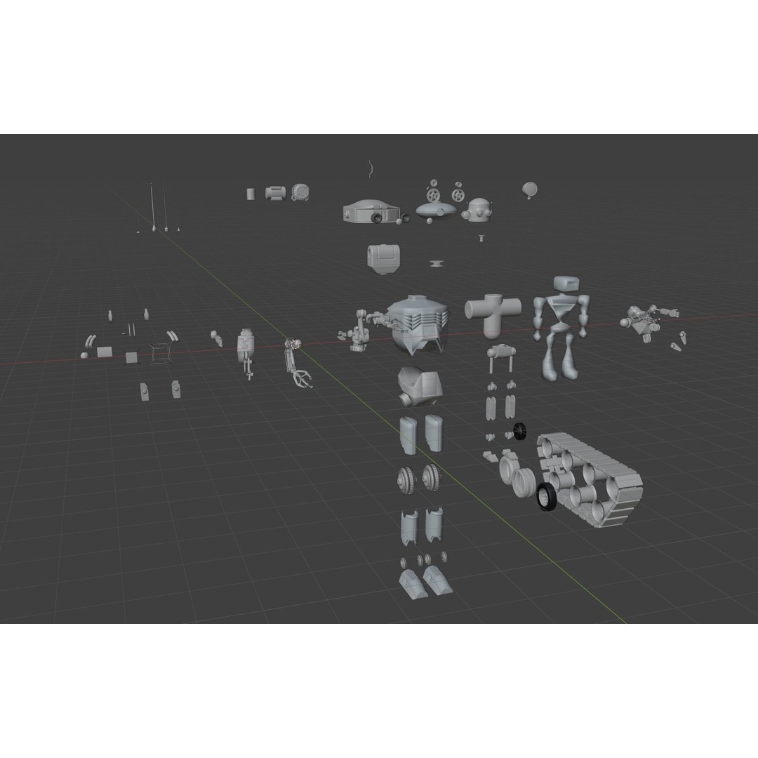 Robot 3D Model – Kitbash Mechs and Derelicts for Sci-Fi Use - View 5
