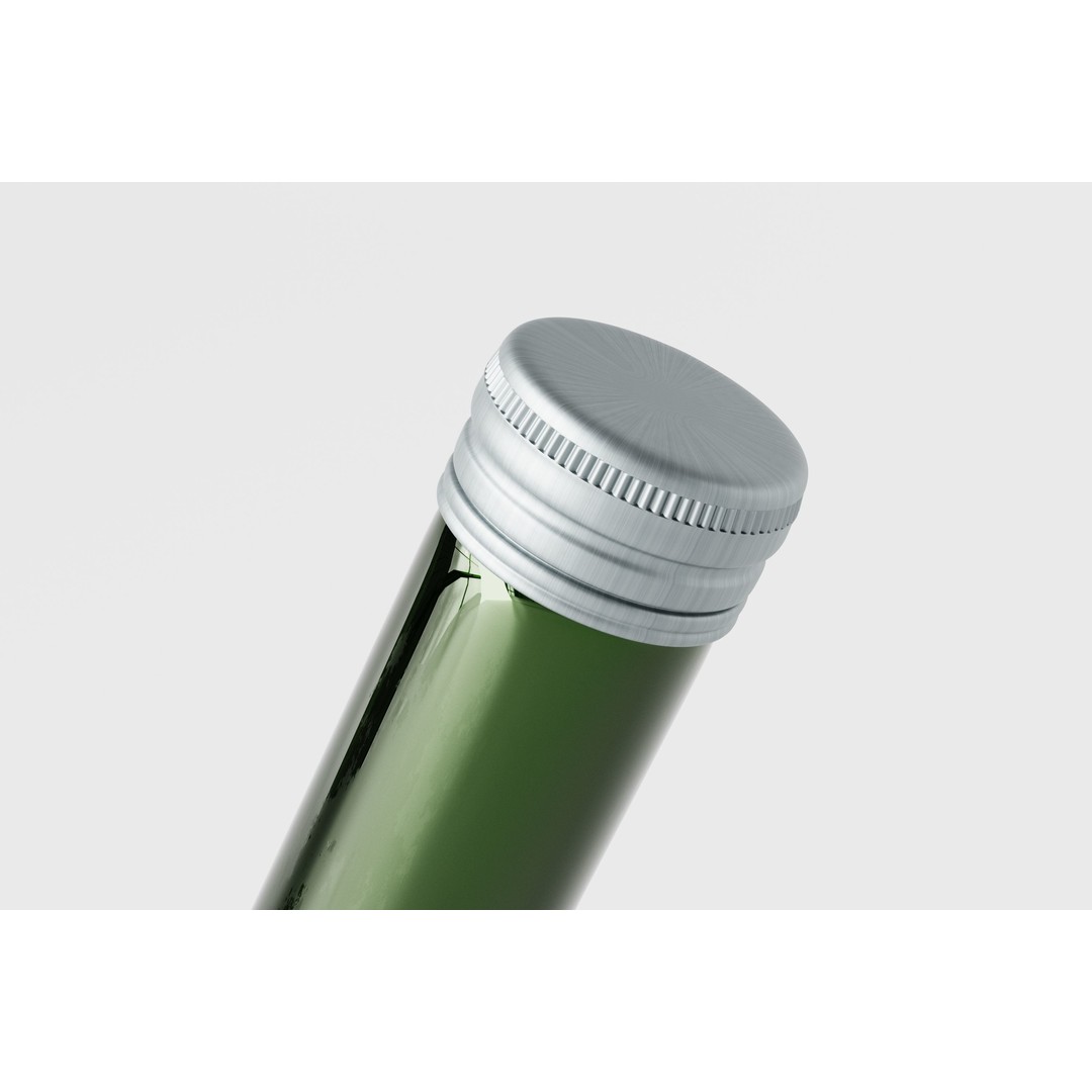 Clear Green Beer Bottle 3D Model – Low Poly PBR Asset, FBX, OBJ - View 4