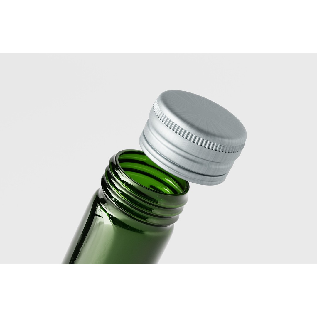 Clear Green Beer Bottle 3D Model – Low Poly PBR Asset, FBX, OBJ - View 5