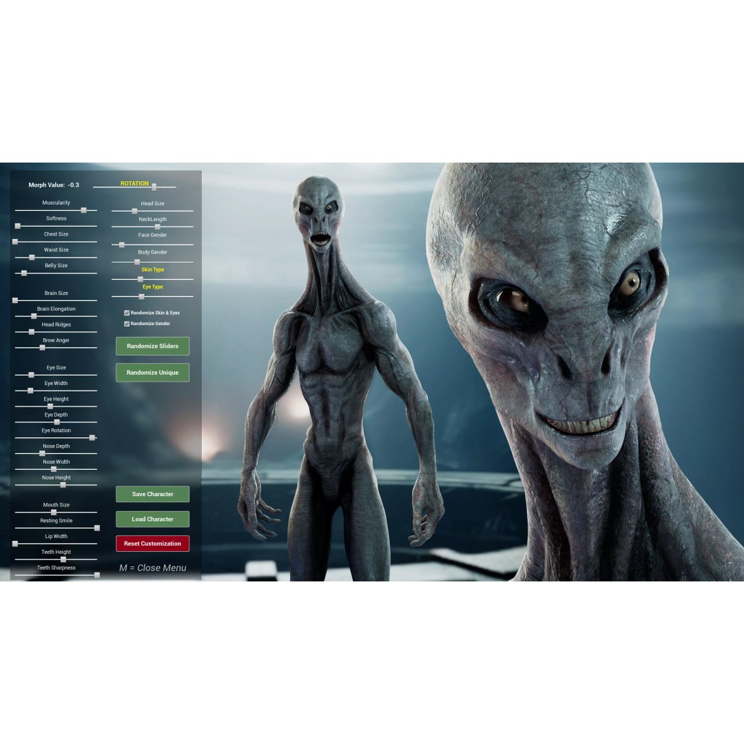 Grey Alien 3D Model – Low Poly Rigged Sci-Fi Character, FBX - View 10