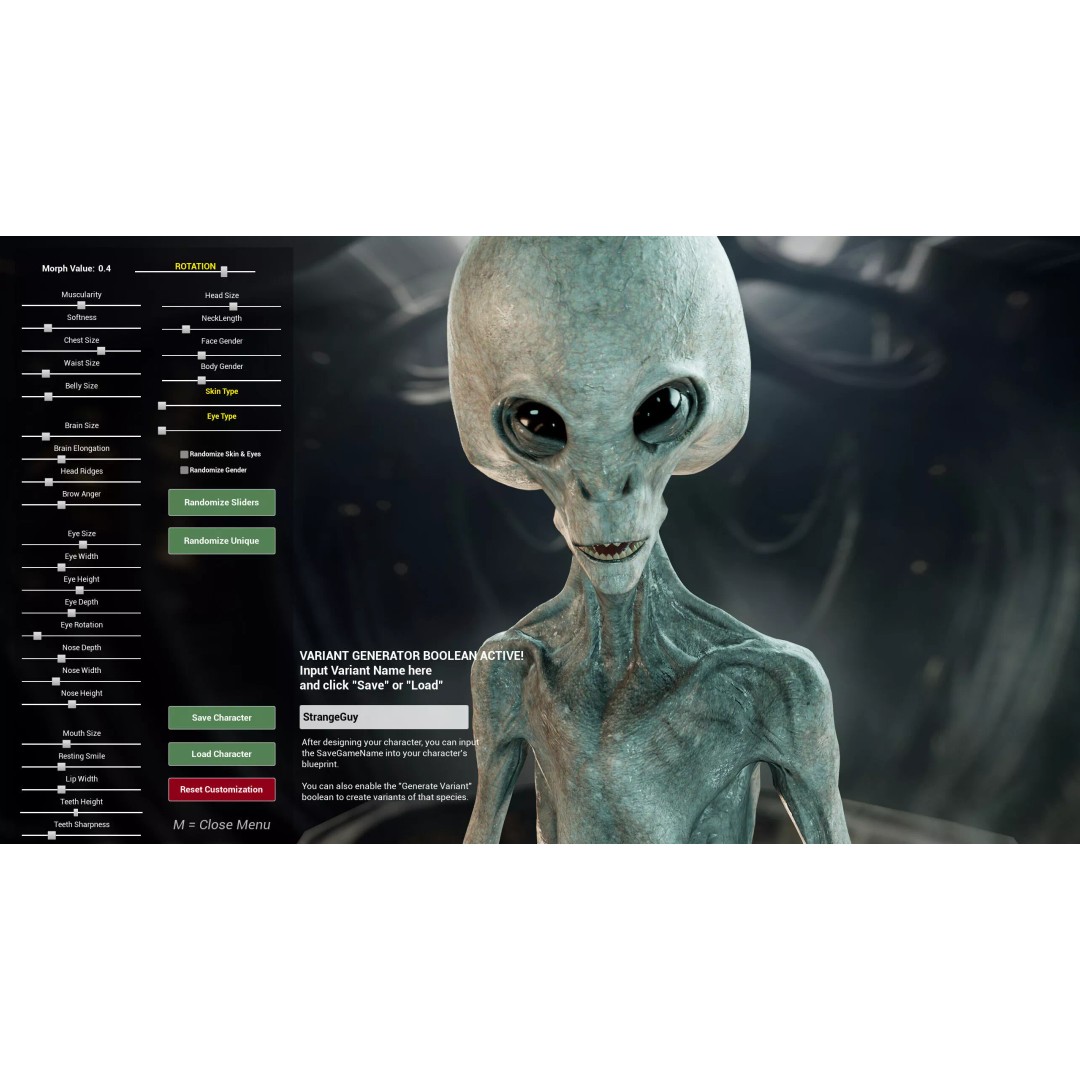 Grey Alien 3D Model – Low Poly Rigged Sci-Fi Character, FBX - View 12