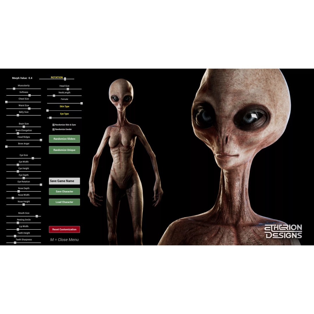Grey Alien 3D Model – Low Poly Rigged Sci-Fi Character, FBX - View 13