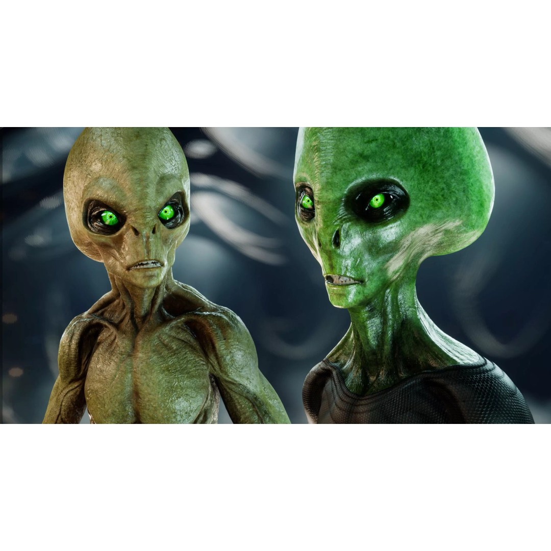 Grey Alien 3D Model – Low Poly Rigged Sci-Fi Character, FBX - View 15