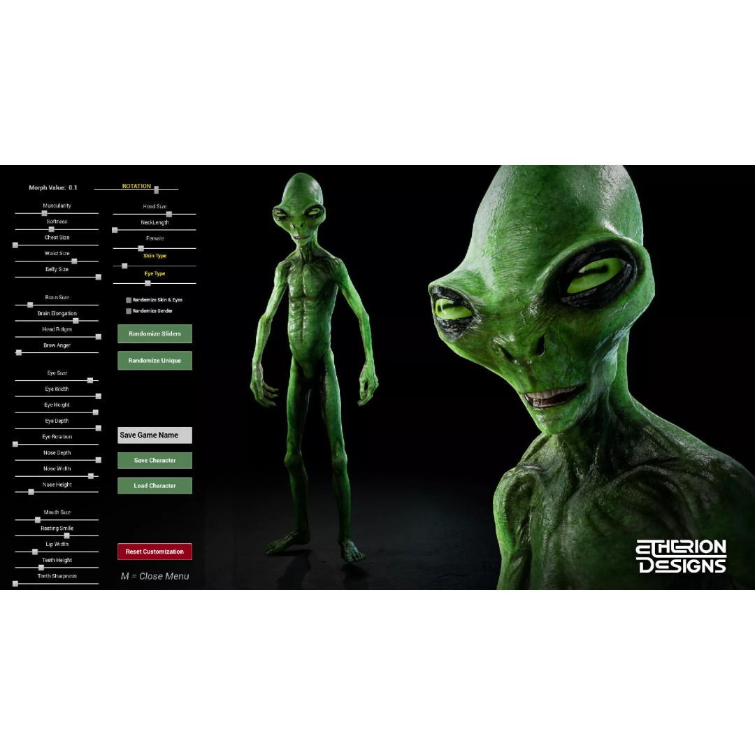 Grey Alien 3D Model – Low Poly Rigged Sci-Fi Character, FBX - View 18