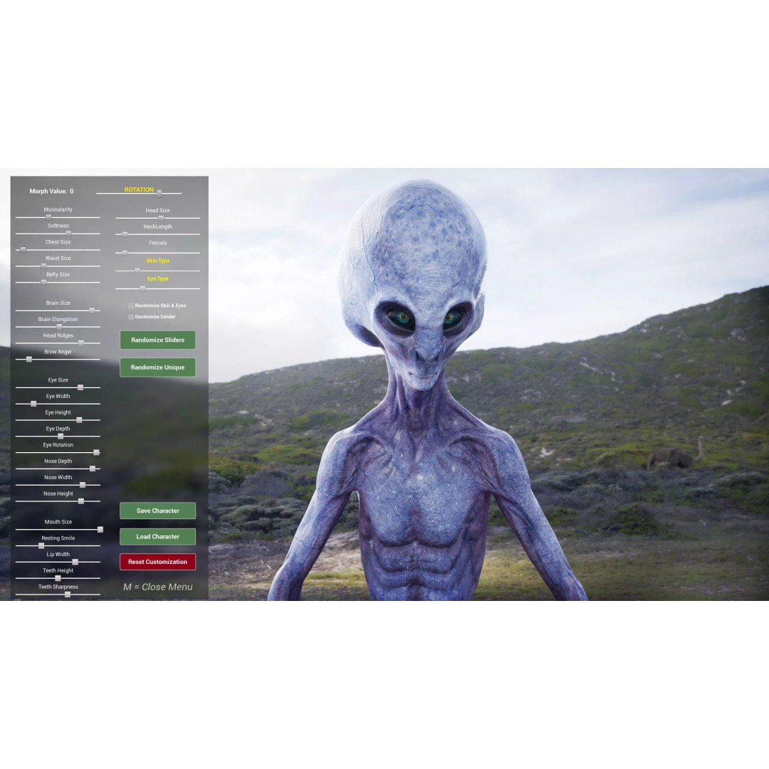 Grey Alien 3D Model – Low Poly Rigged Sci-Fi Character, FBX - View 19