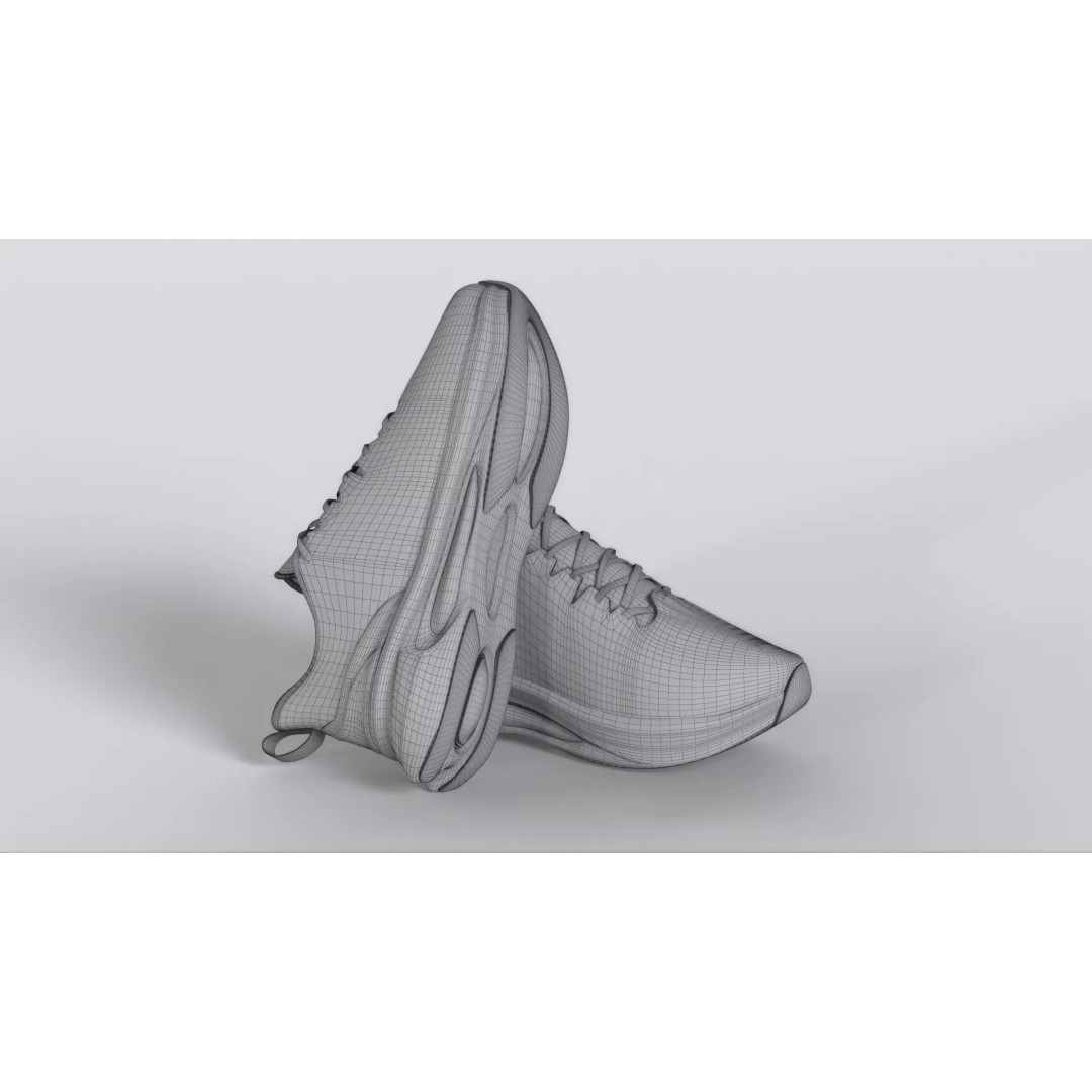 ONEMIX Running Shoes 3D Model – Low Poly PBR Game Asset, FBX - View 24
