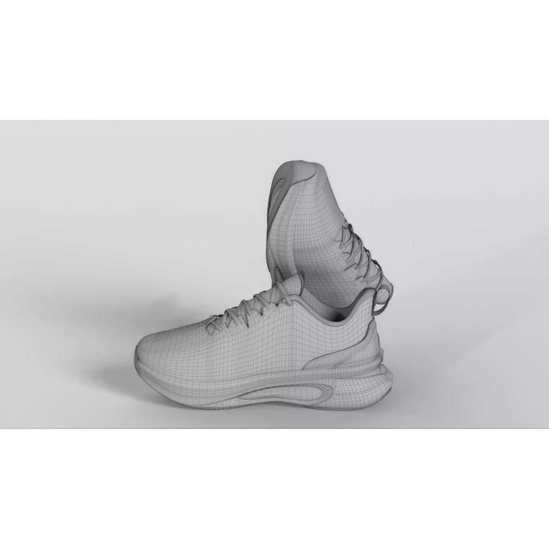 ONEMIX Running Shoes 3D Model – Low Poly PBR Game Asset, FBX - View 30