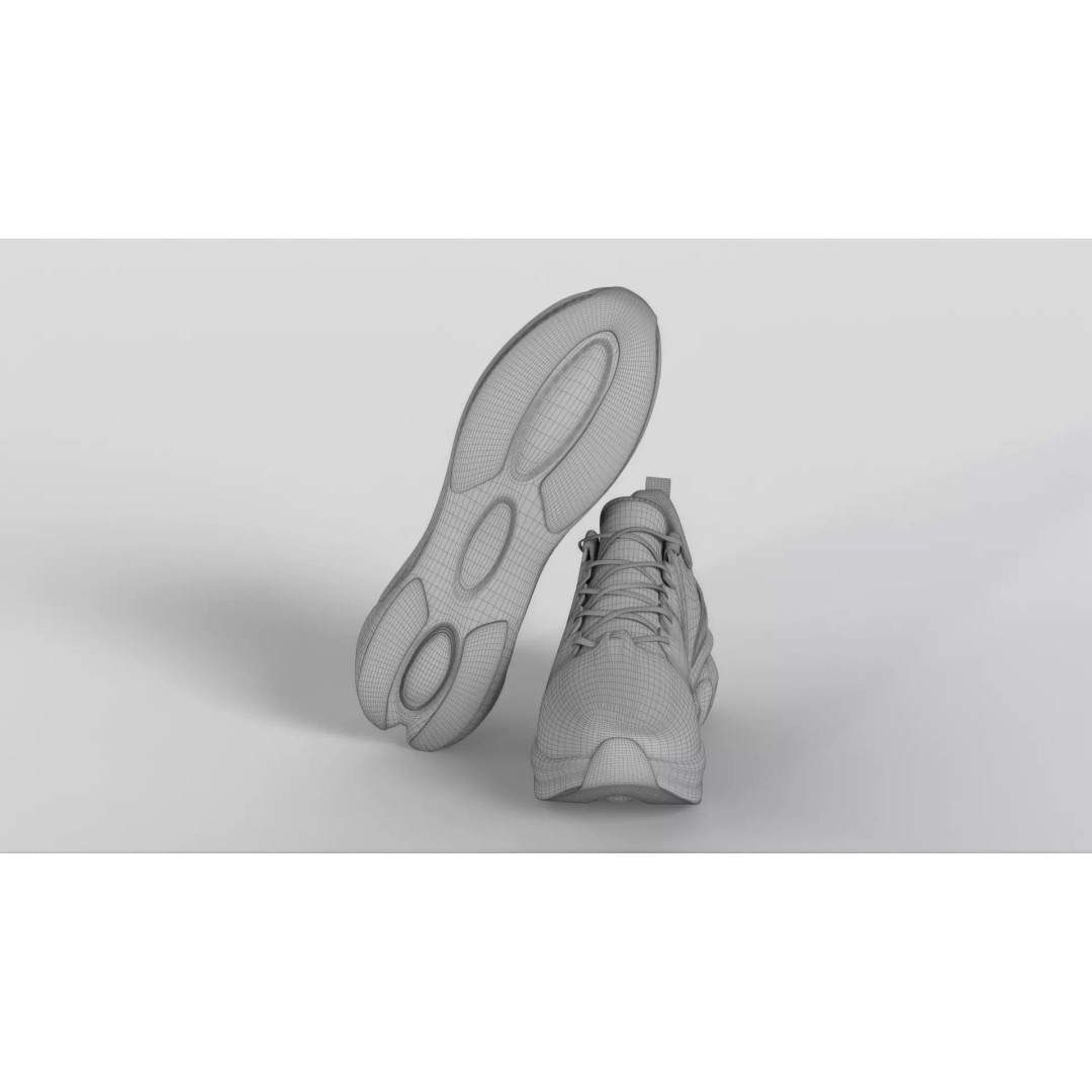 ONEMIX Running Shoes 3D Model – Low Poly PBR Game Asset, FBX - View 34