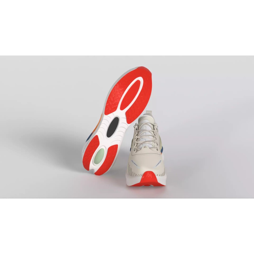 ONEMIX Running Shoes 3D Model – Low Poly PBR Game Asset, FBX - View 4