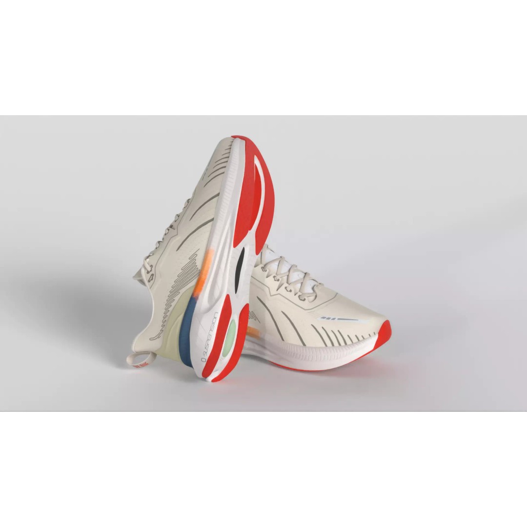 ONEMIX Running Shoes 3D Model – Low Poly PBR Game Asset, FBX - View 8