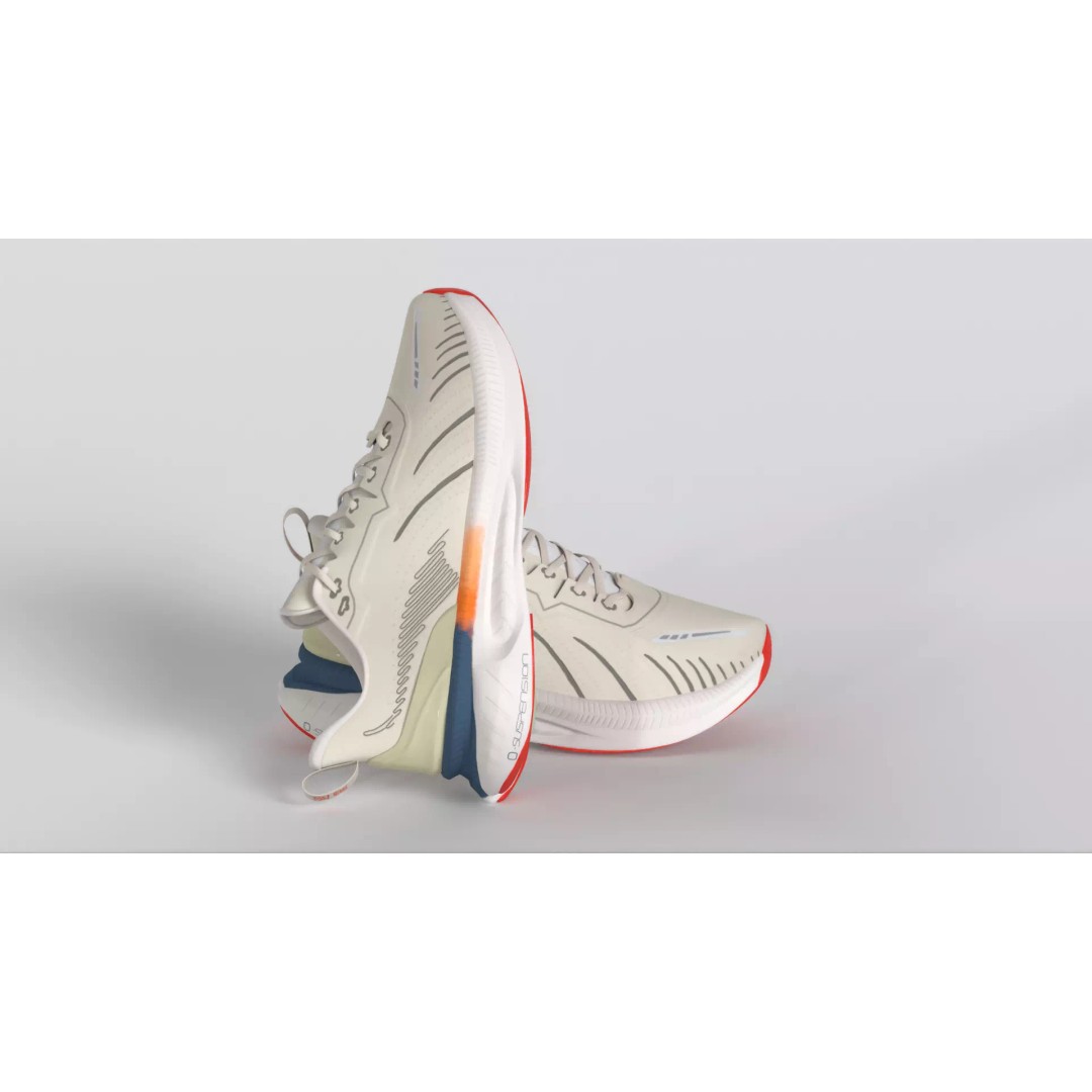 ONEMIX Running Shoes 3D Model – Low Poly PBR Game Asset, FBX - View 9