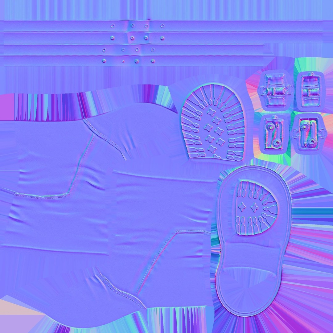 Space Pilot 3D Model – Low Poly Sci-fi Rider Boots, FBX & OBJ - View 11