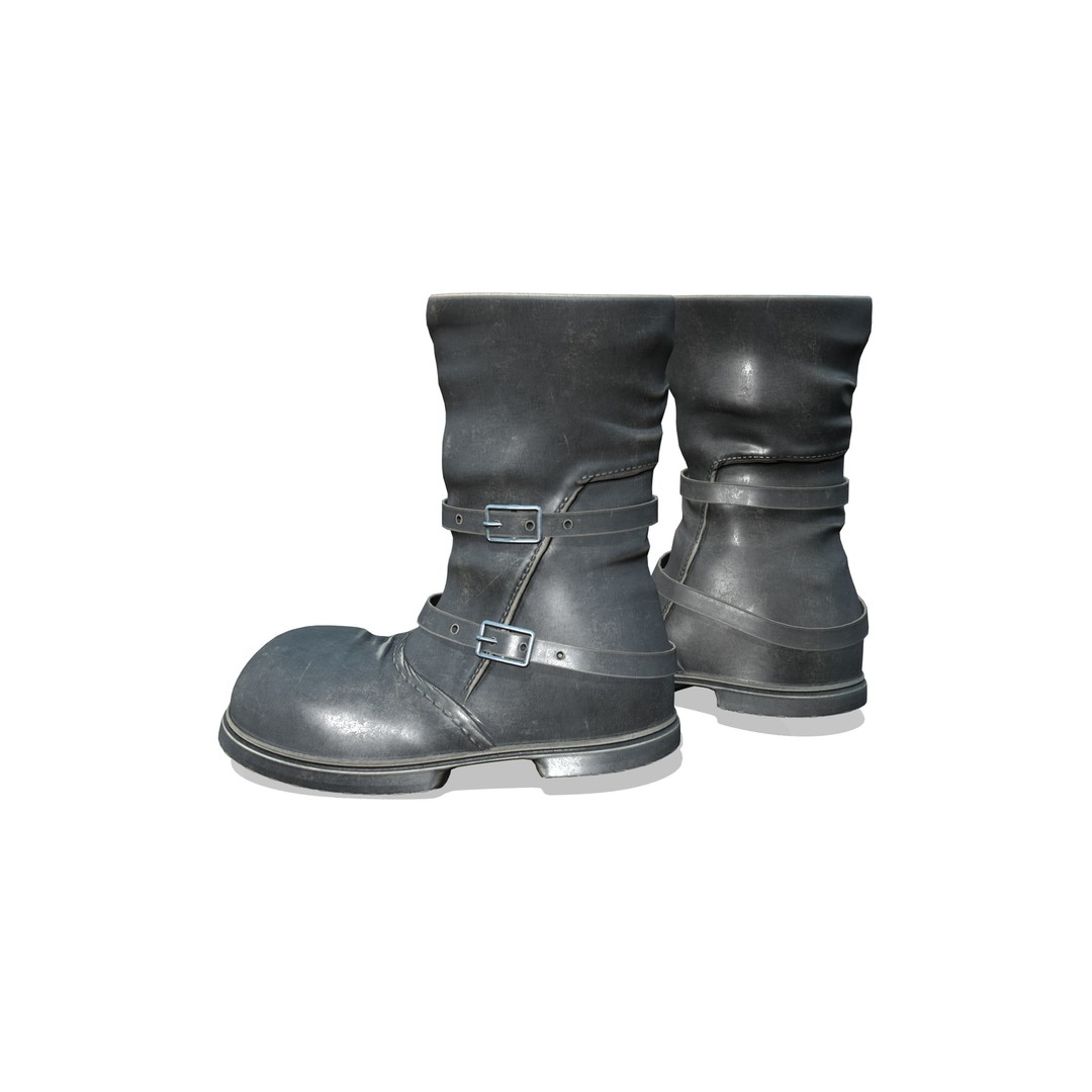 Space Pilot 3D Model – Low Poly Sci-fi Rider Boots, FBX & OBJ - View 4
