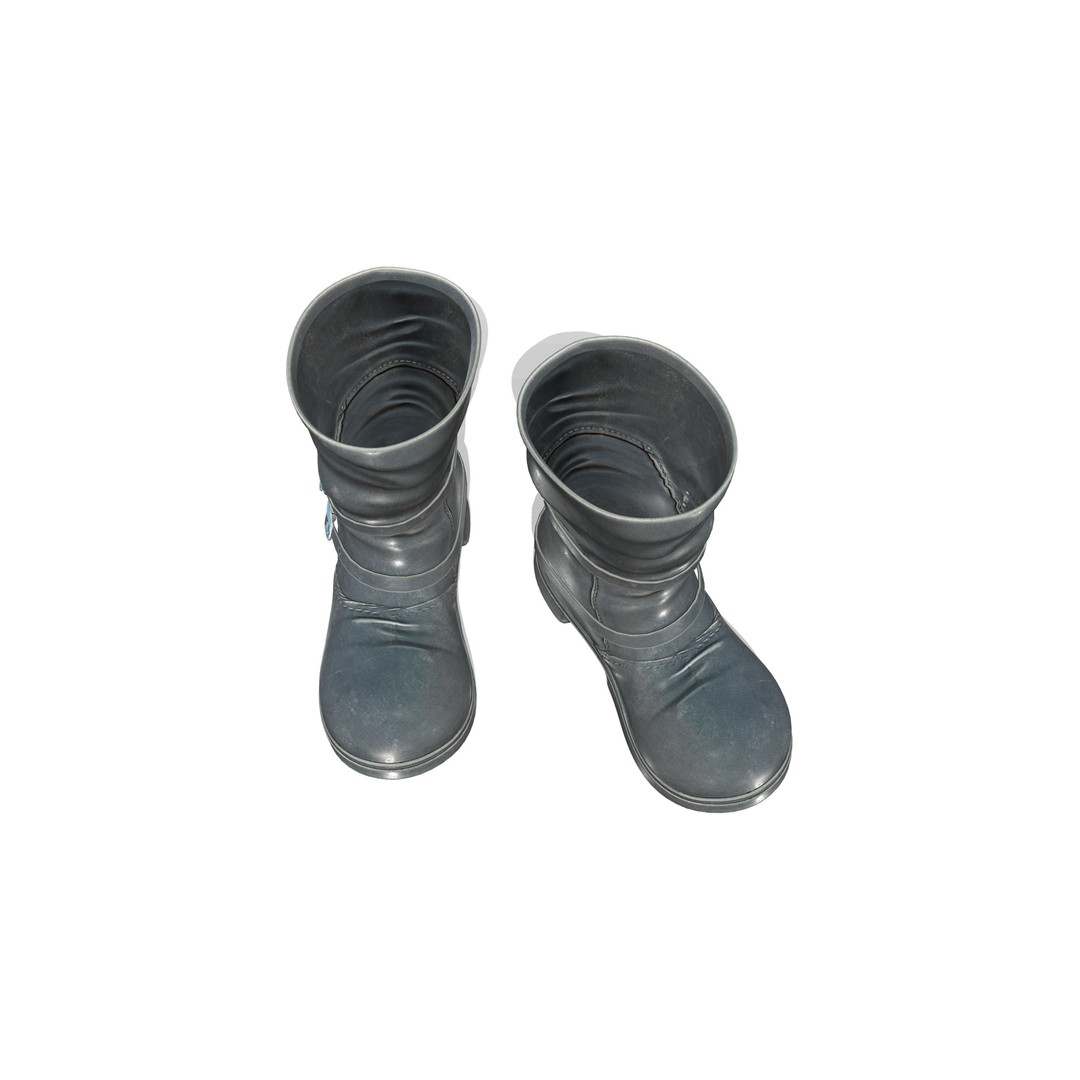 Space Pilot 3D Model – Low Poly Sci-fi Rider Boots, FBX & OBJ - View 6