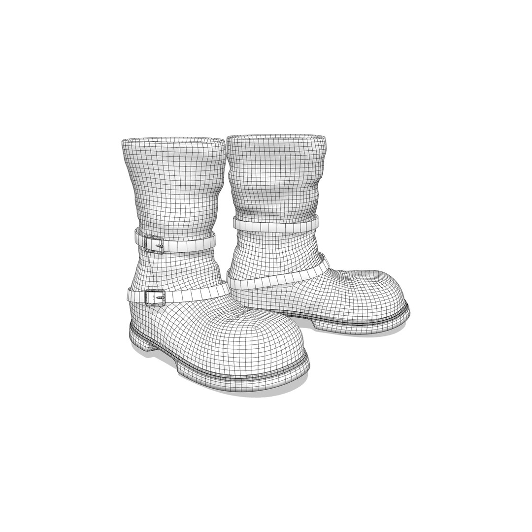 Space Pilot 3D Model – Low Poly Sci-fi Rider Boots, FBX & OBJ - View 7