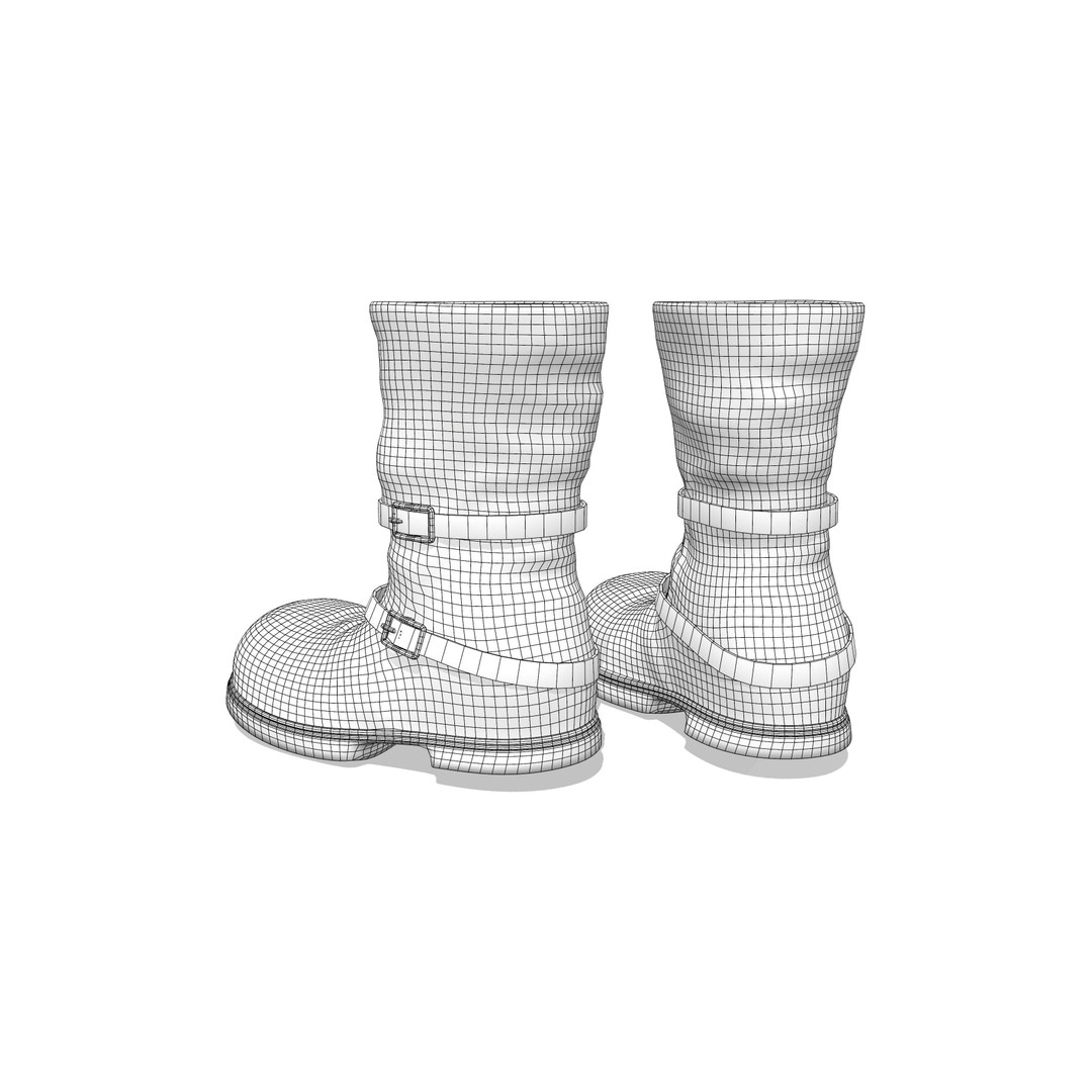 Space Pilot 3D Model – Low Poly Sci-fi Rider Boots, FBX & OBJ - View 8