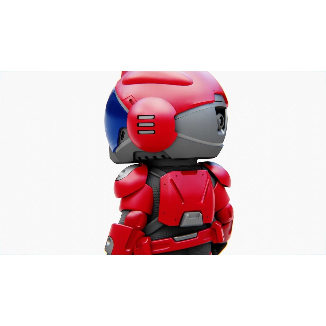 Toon Trooper BCC-4 3D Model – Rigged Sci-Fi Character, FBX, OBJ - View 16