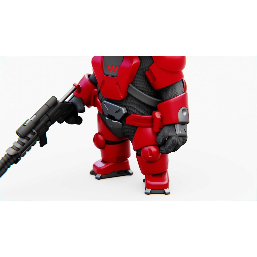 Toon Trooper BCC-4 3D Model – Rigged Sci-Fi Character, FBX, OBJ - View 18