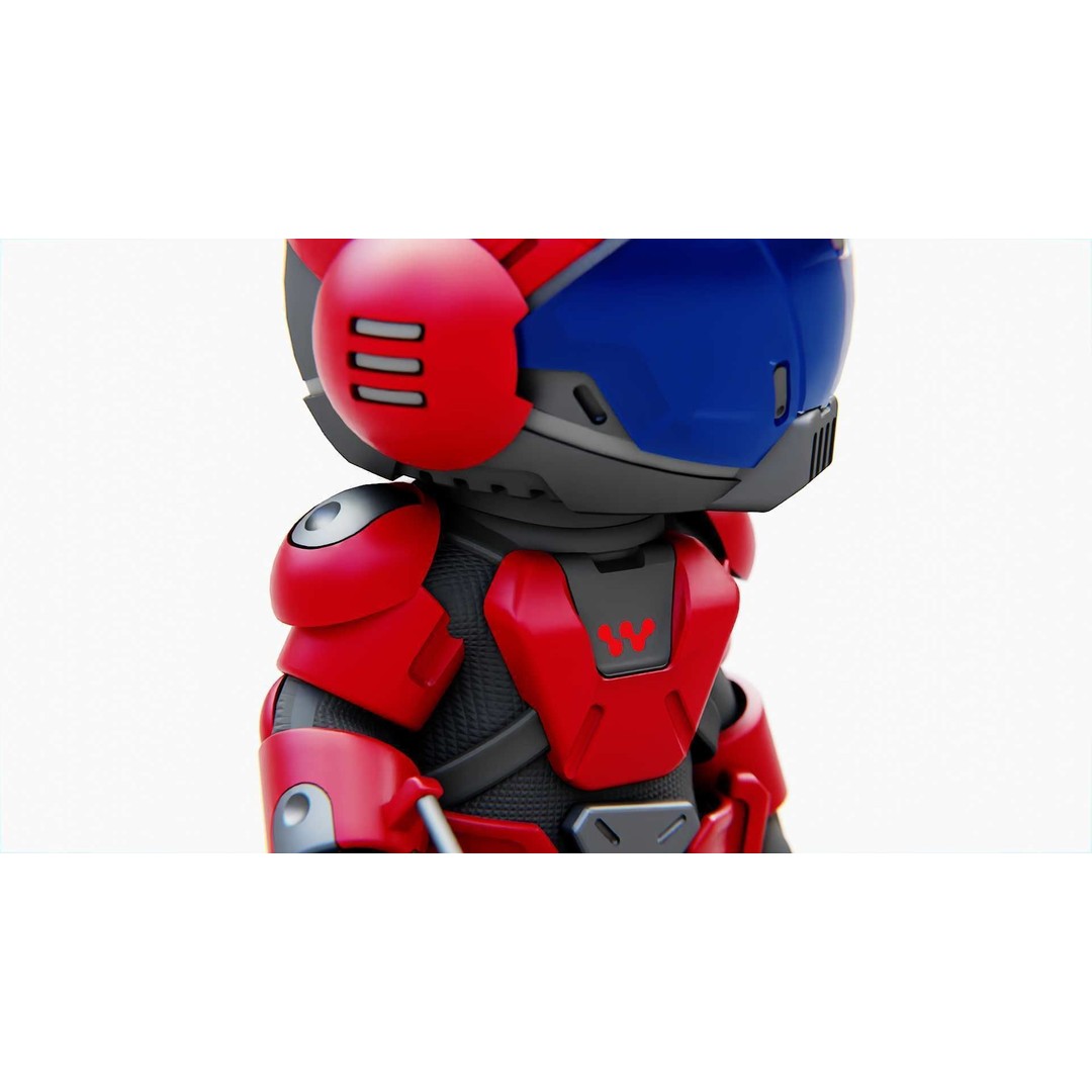 Toon Trooper BCC-4 3D Model – Rigged Sci-Fi Character, FBX, OBJ - View 20