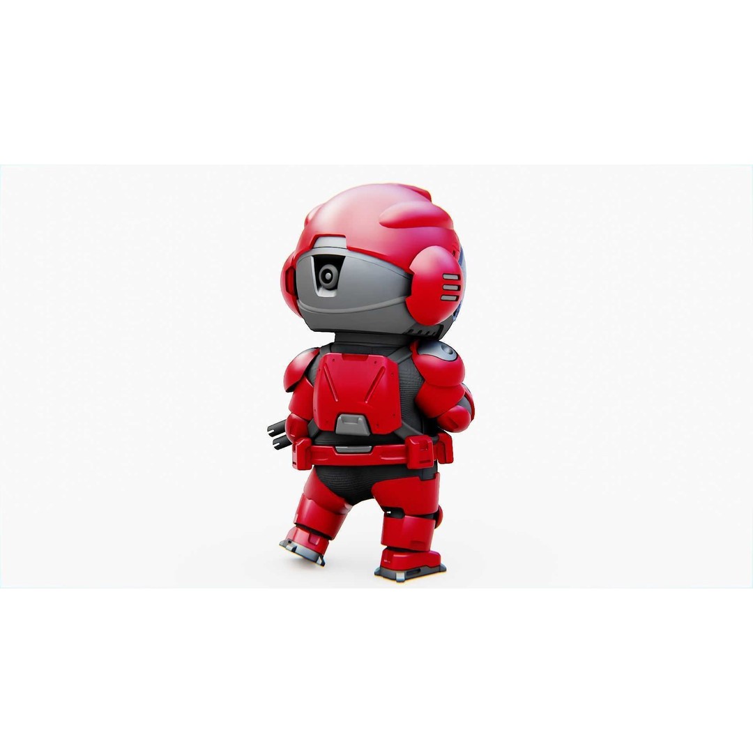 Toon Trooper BCC-4 3D Model – Rigged Sci-Fi Character, FBX, OBJ - View 26