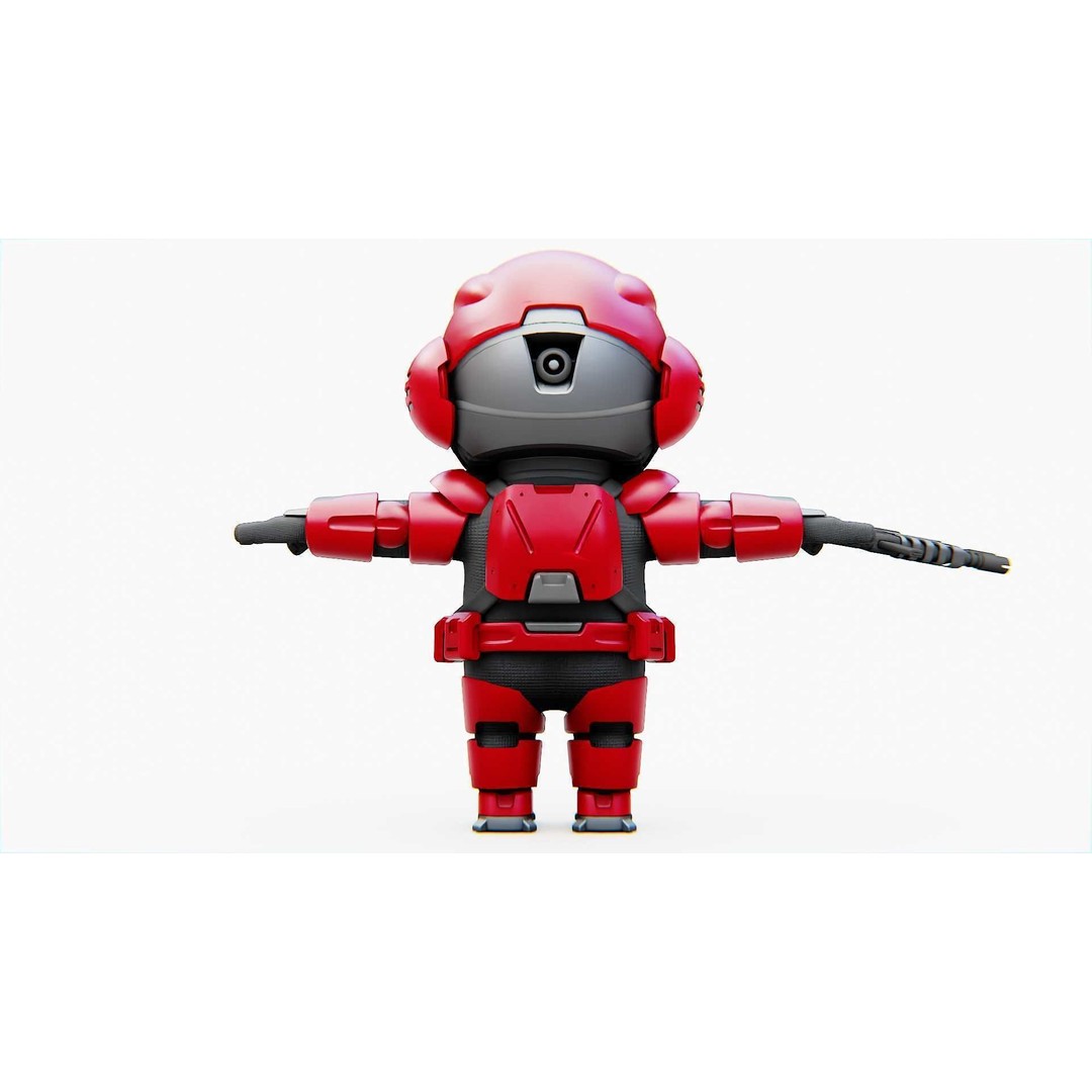 Toon Trooper BCC-4 3D Model – Rigged Sci-Fi Character, FBX, OBJ - View 31