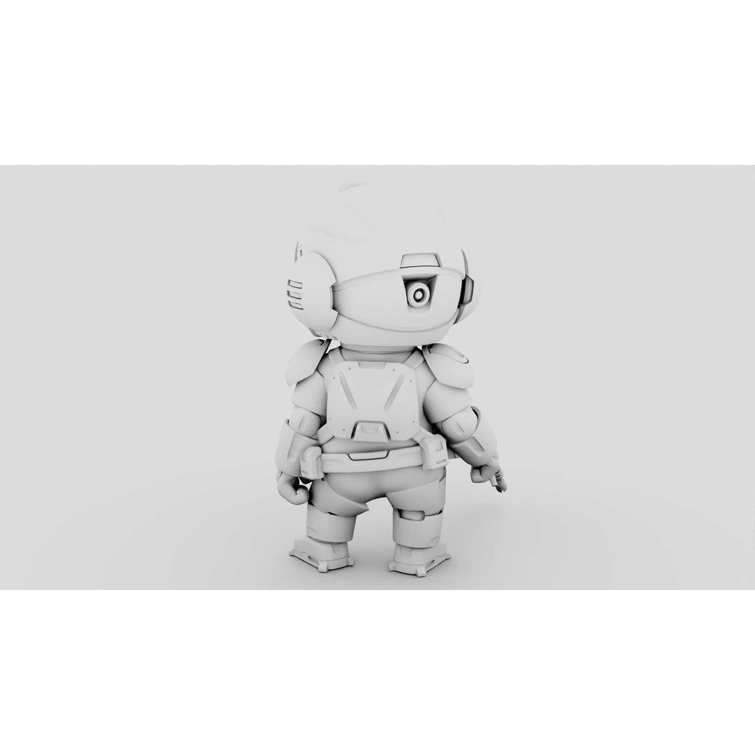 Toon Trooper BCC-4 3D Model – Rigged Sci-Fi Character, FBX, OBJ - View 35