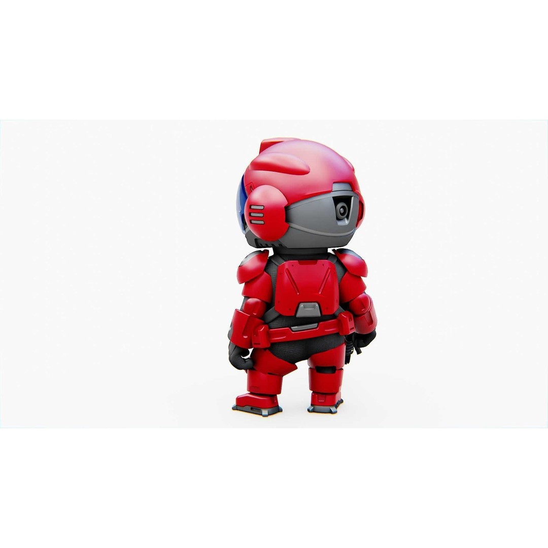 Toon Trooper BCC-4 3D Model – Rigged Sci-Fi Character, FBX, OBJ - View 7