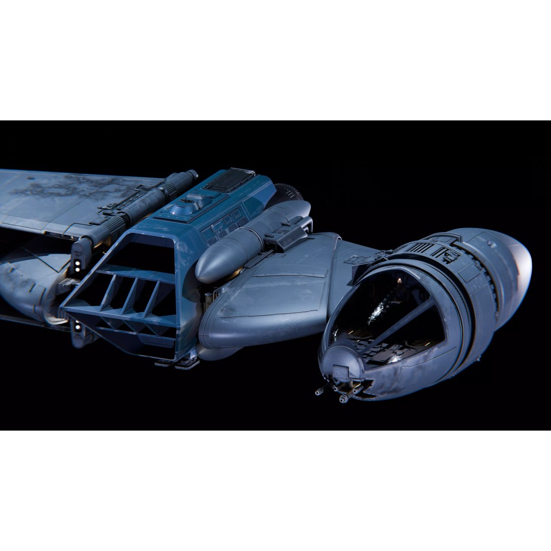 B-Wing Star Wars Fighter 3D Model – High Poly Animated Spaceship, FBX, OBJ - View 2