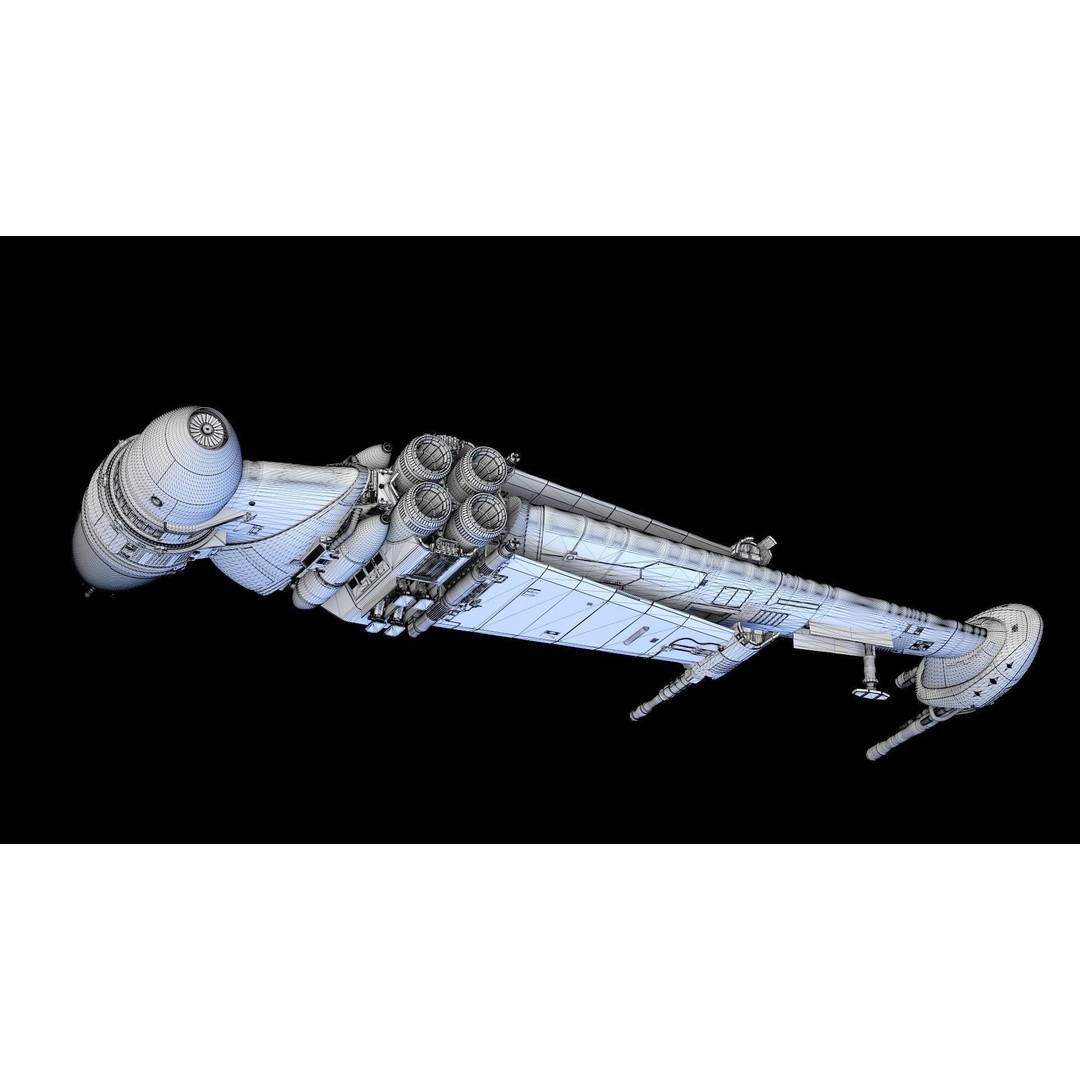 B-Wing Star Wars Fighter 3D Model – High Poly Animated Spaceship, FBX, OBJ - View 22