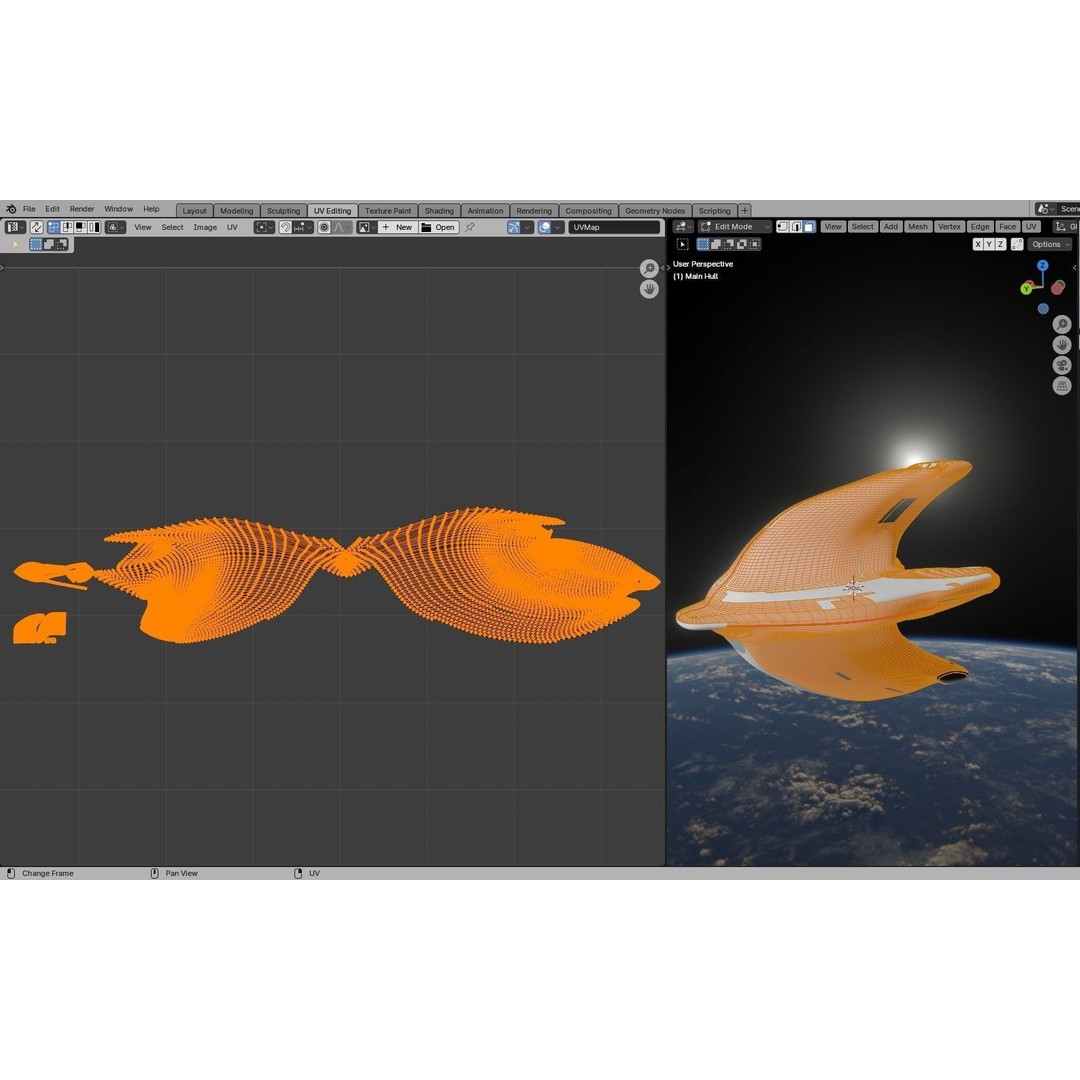 Mothership 3D Model – Capitalship Spaceship with PBR Textures
