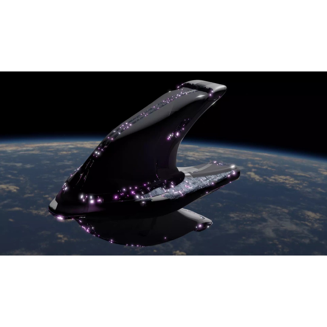 Mothership 3D Model – Capitalship Spaceship with PBR Textures - View 2