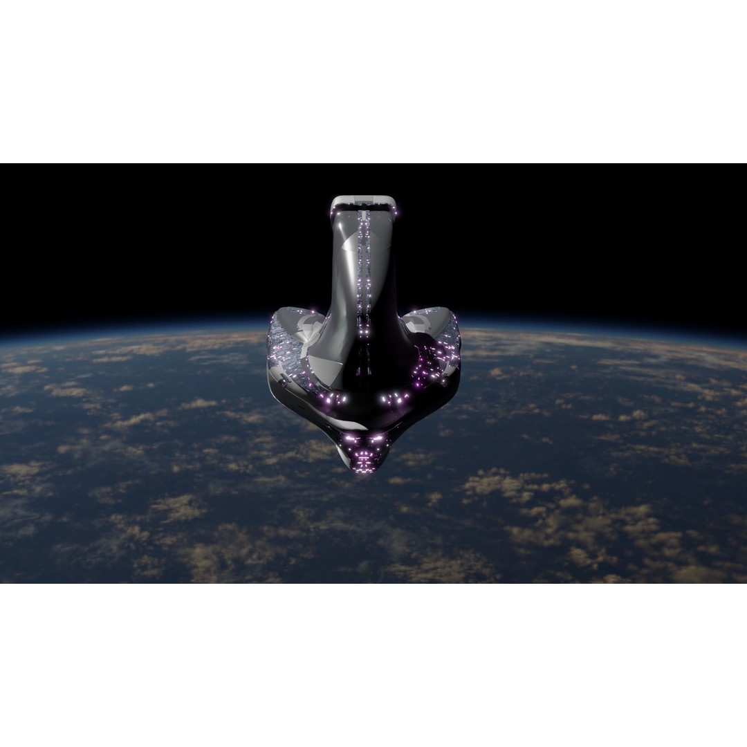 Mothership 3D Model – Capitalship Spaceship with PBR Textures - View 3