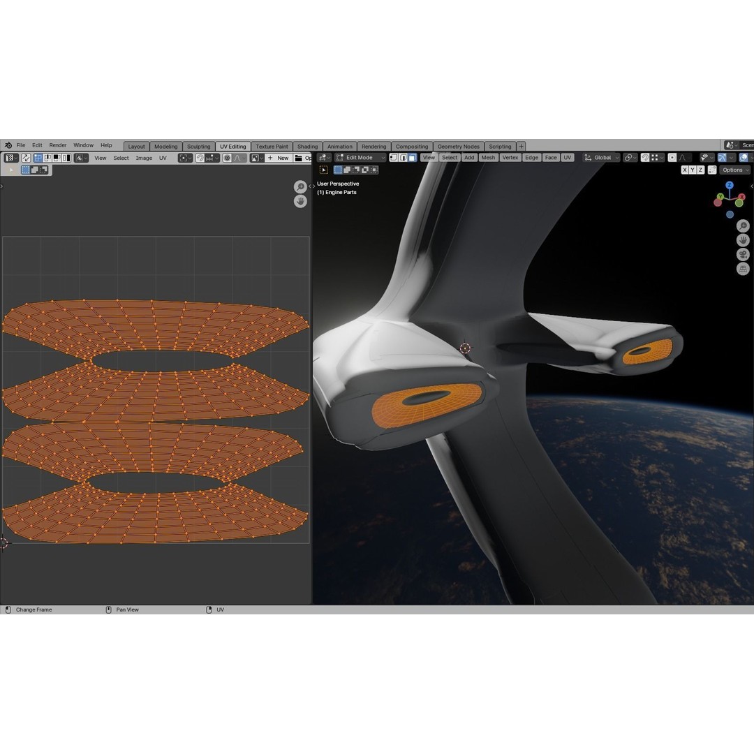 Mothership 3D Model – Capitalship Spaceship with PBR Textures - View 34