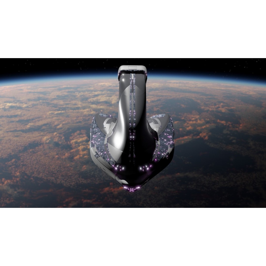 Mothership 3D Model – Capitalship Spaceship with PBR Textures - View 4