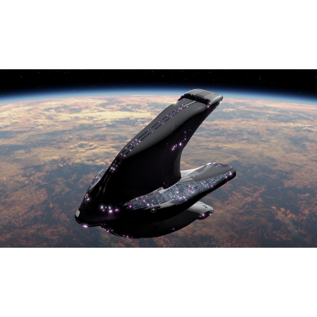 Mothership 3D Model – Capitalship Spaceship with PBR Textures - View 8