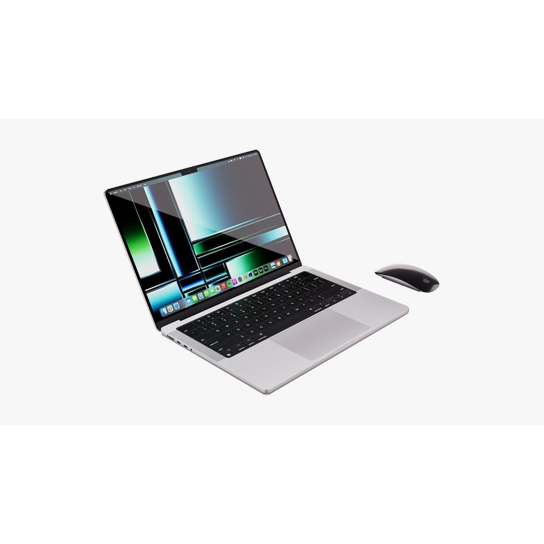 Apple MacBook Pro 14 3D Model – Detailed PBR Asset, FBX, OBJ - View 13