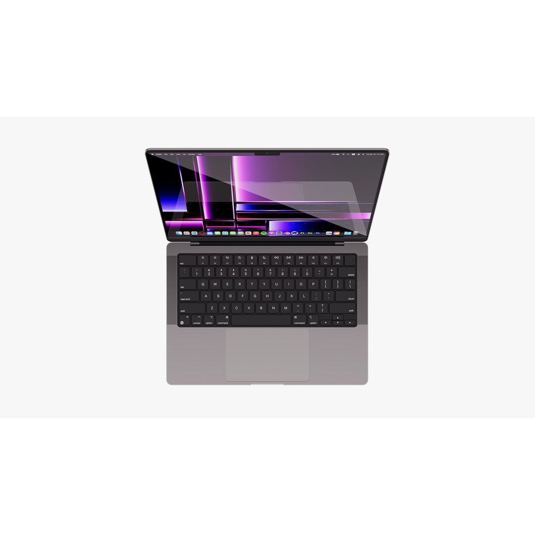 Apple MacBook Pro 14 3D Model – Detailed PBR Asset, FBX, OBJ - View 16