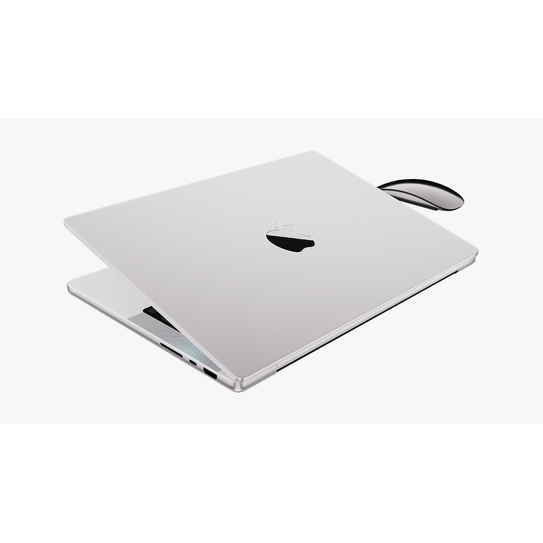 Apple MacBook Pro 14 3D Model – Detailed PBR Asset, FBX, OBJ - View 23