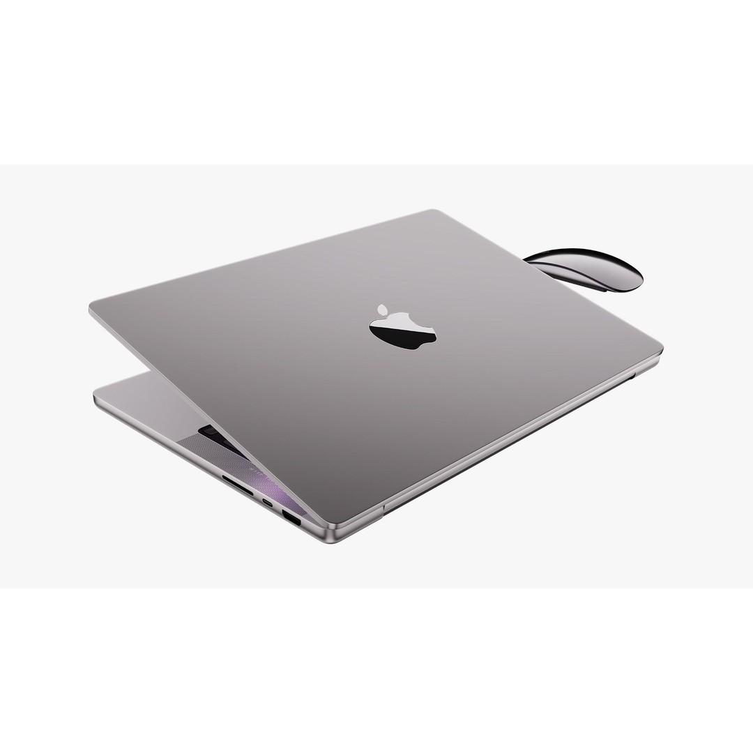 Apple MacBook Pro 14 3D Model – Detailed PBR Asset, FBX, OBJ - View 24