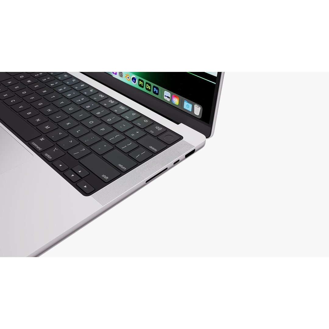Apple MacBook Pro 14 3D Model – Detailed PBR Asset, FBX, OBJ - View 25