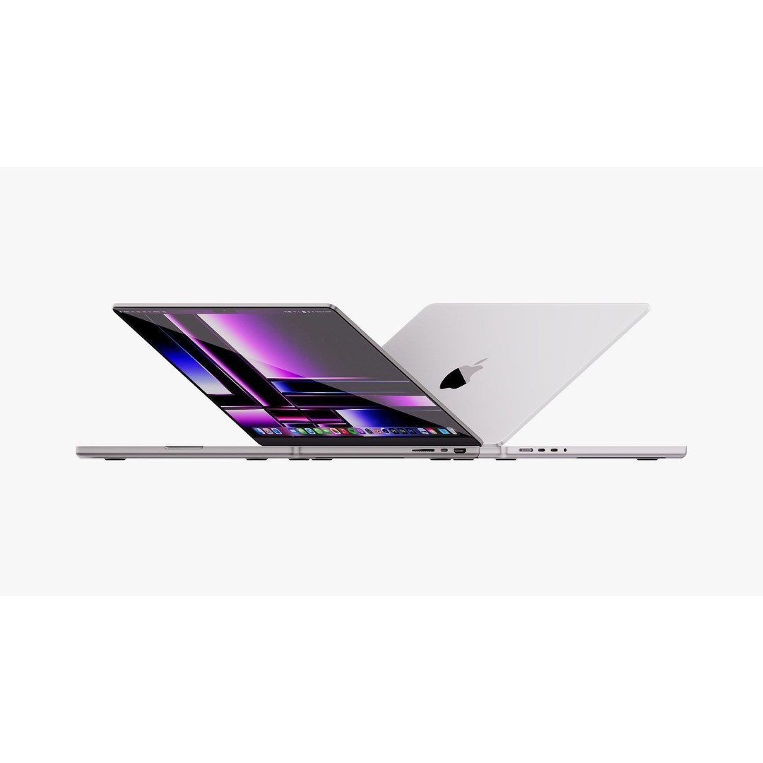 Apple MacBook Pro 14 3D Model – Detailed PBR Asset, FBX, OBJ - View 3