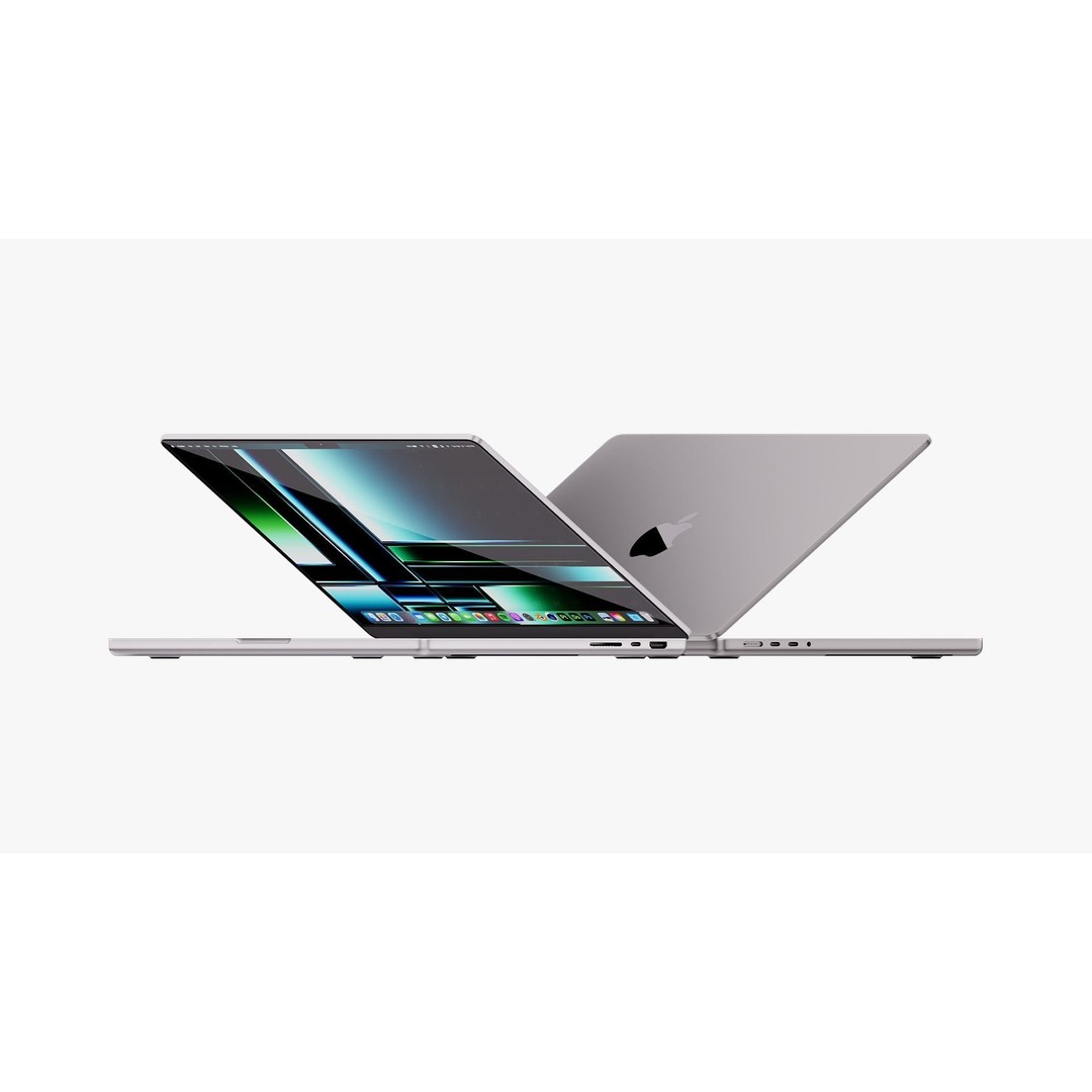 Apple MacBook Pro 14 3D Model – Detailed PBR Asset, FBX, OBJ - View 6
