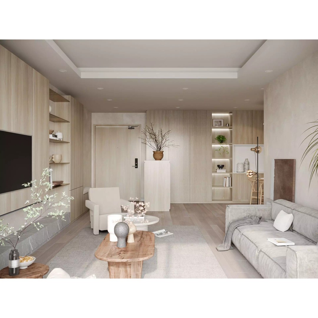 Wabi Sabi Apartment 02 3D Model – Neo Classic Living Room & Kitchen - View 6