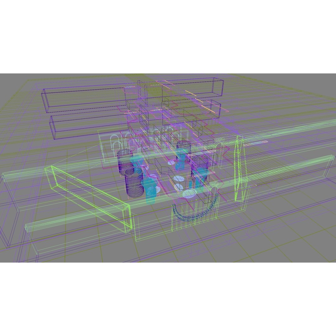Futuristic Shopping Center 3D Model – High Quality Interior with Atrium - View 19